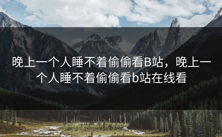 晚上一个人睡不着偷偷看B站，晚上一个人睡不着偷偷看b站在线看